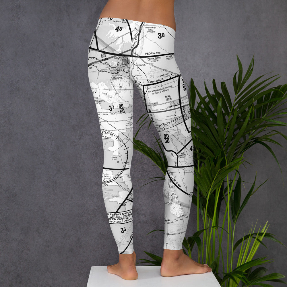 Phoenix TAC Chart Leggings - black and white
