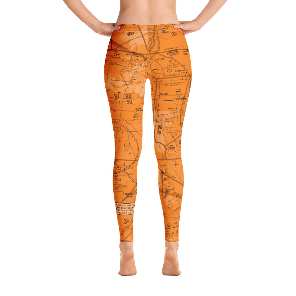 Phoenix TAC Chart Leggings - orange