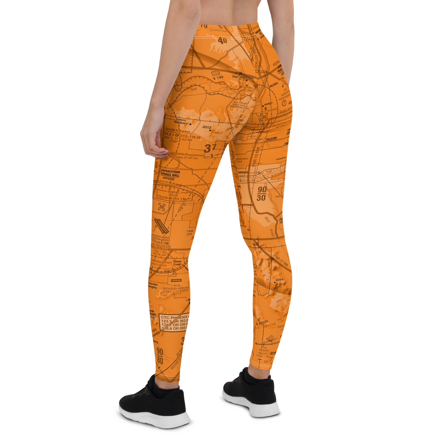 Phoenix TAC Chart Leggings - orange