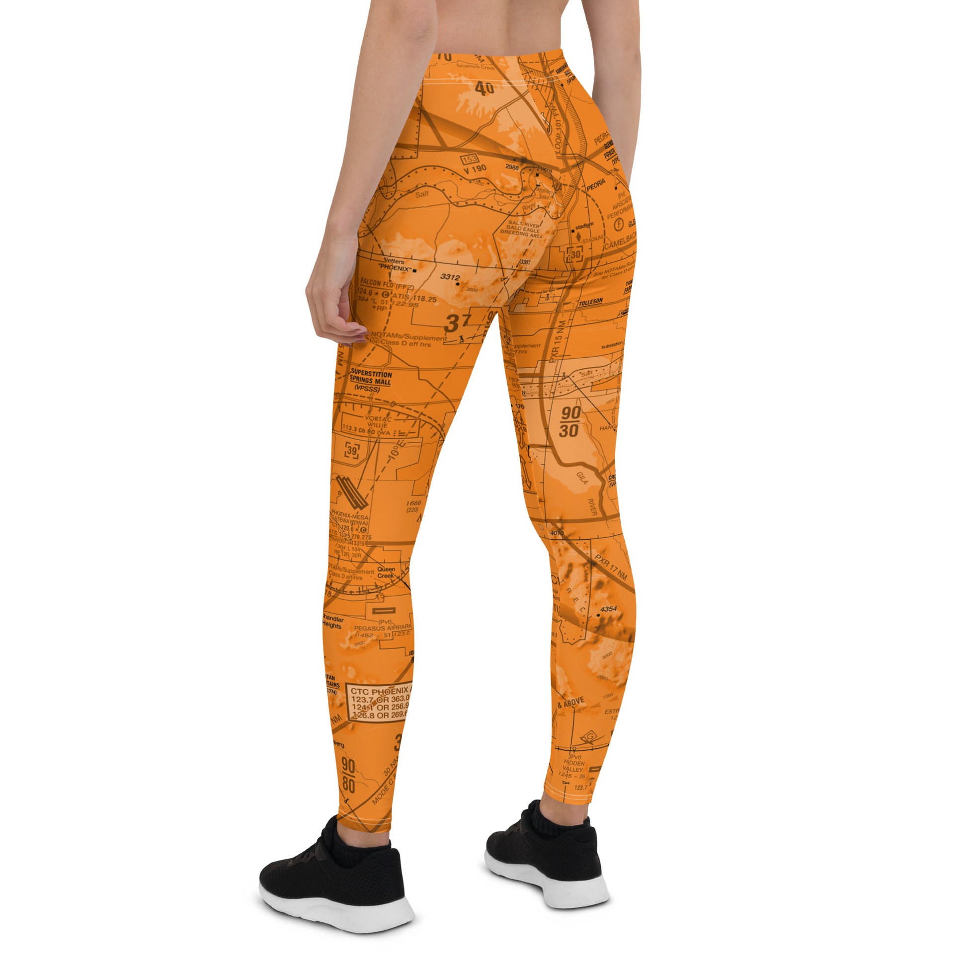 Phoenix TAC Chart Leggings - orange