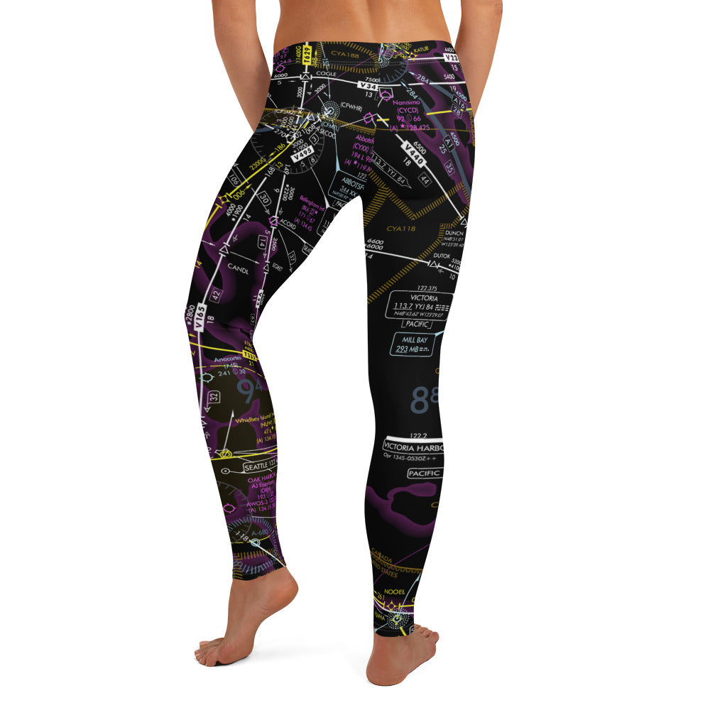 Enroute Low Altitude (ELUS1) Chart Leggings - invert