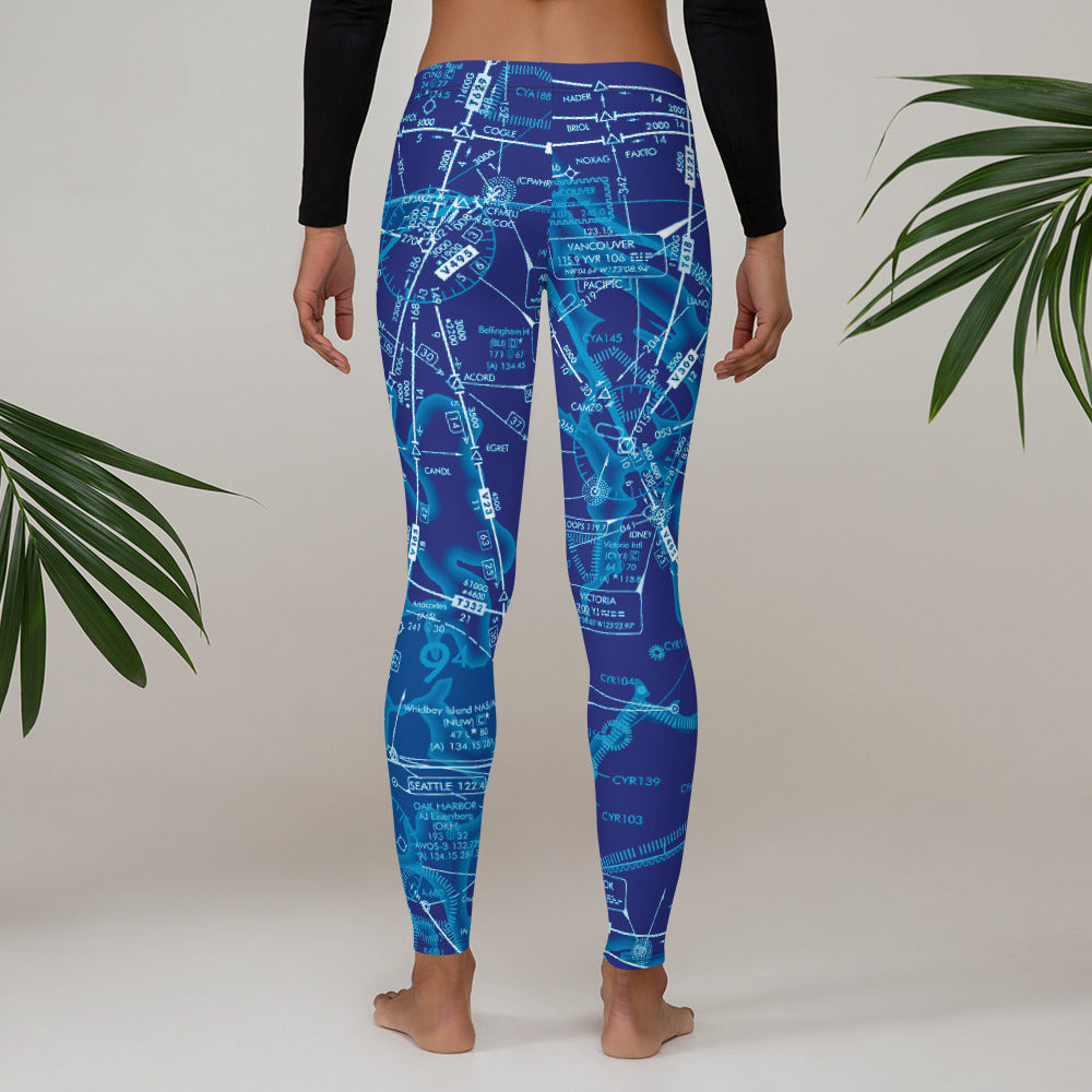Enroute Low Altitude (ELUS1) Chart leggings (blue)