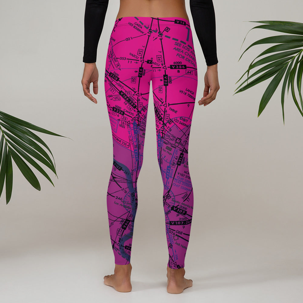 Enroute Low Altitude (ELUS3) Chart leggings (pink)