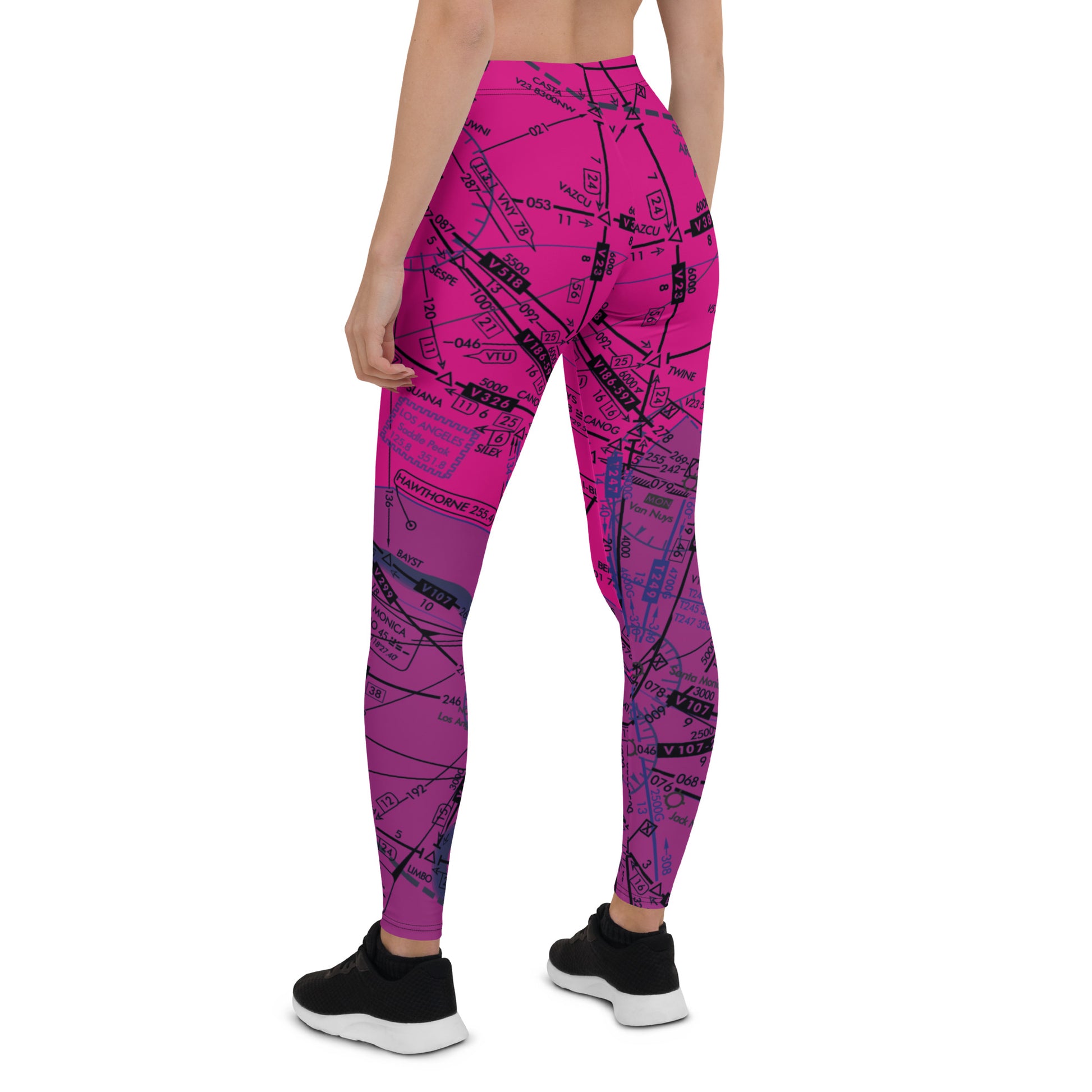 Enroute Low Altitude (ELUS3) Chart leggings (pink)