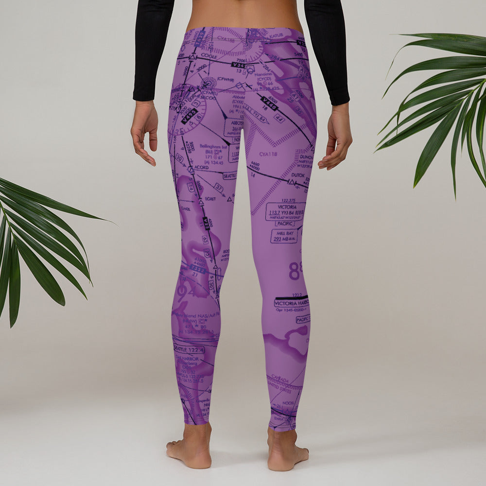 Enroute Low Altitude (ELUS1) Chart leggings (purple)