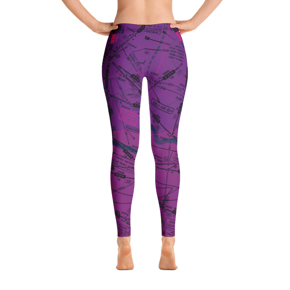 Enroute Low Altitude (ELUS3) Chart leggings (purple)