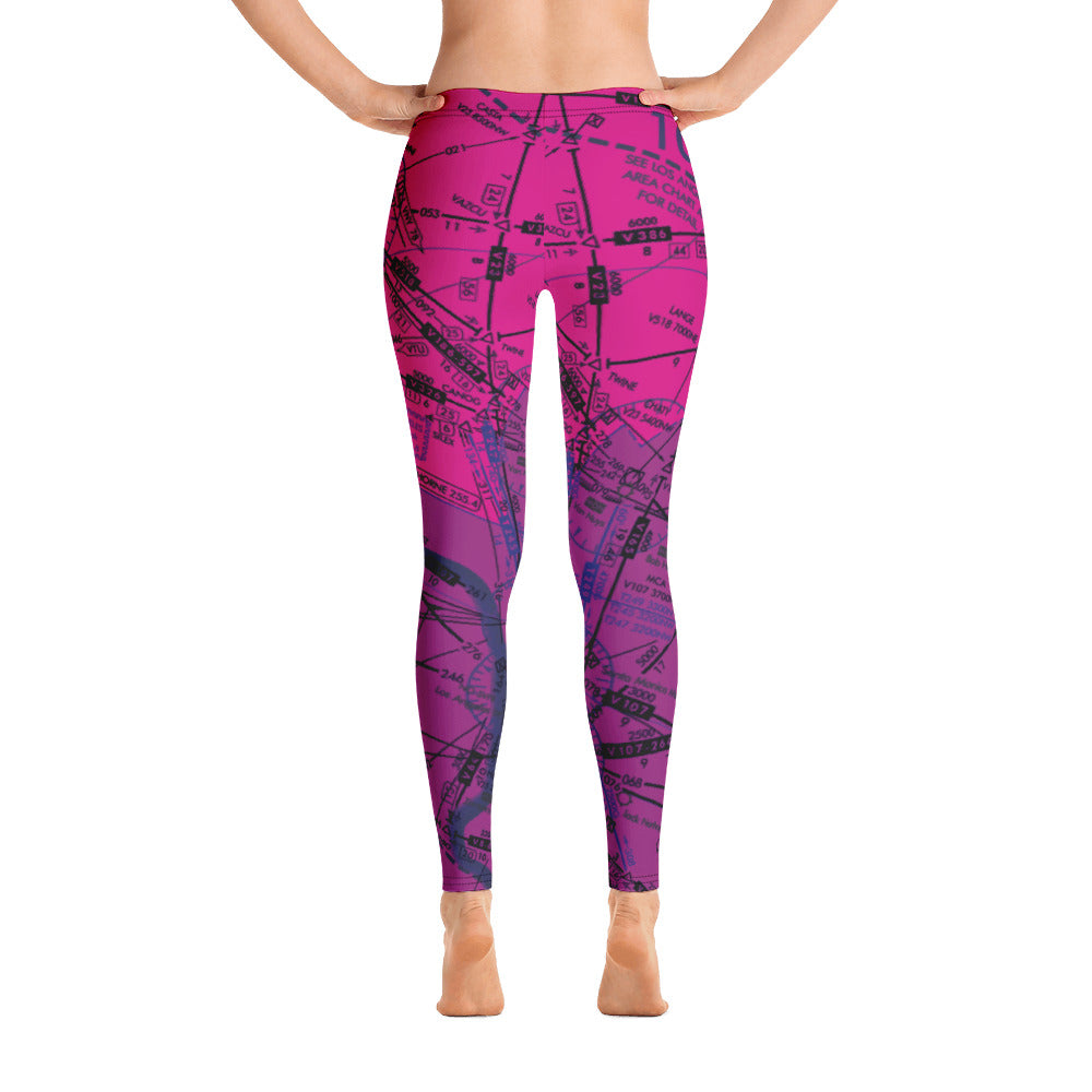 Enroute Low Altitude (ELUS3) Chart leggings (pink)