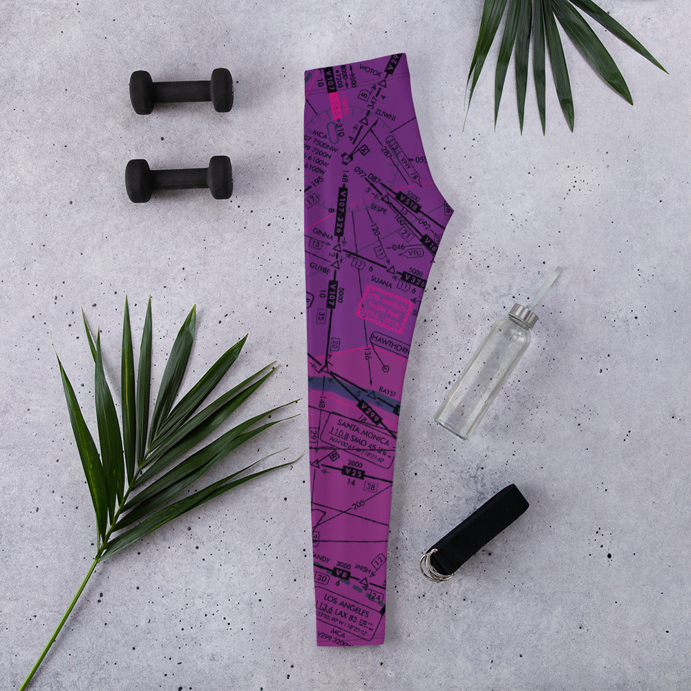 Enroute Low Altitude (ELUS3) Chart leggings (purple)