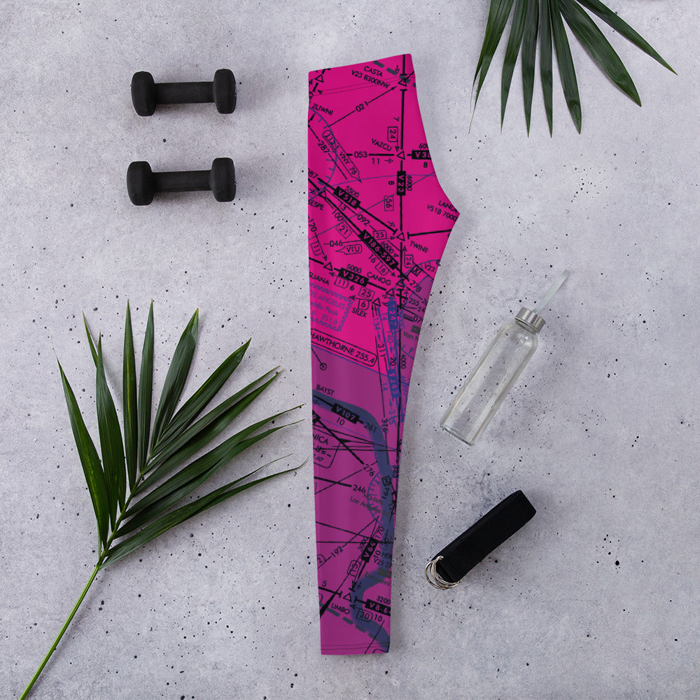Enroute Low Altitude (ELUS3) Chart leggings (pink)