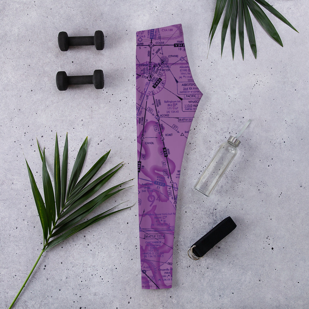 Enroute Low Altitude (ELUS1) Chart leggings (purple)