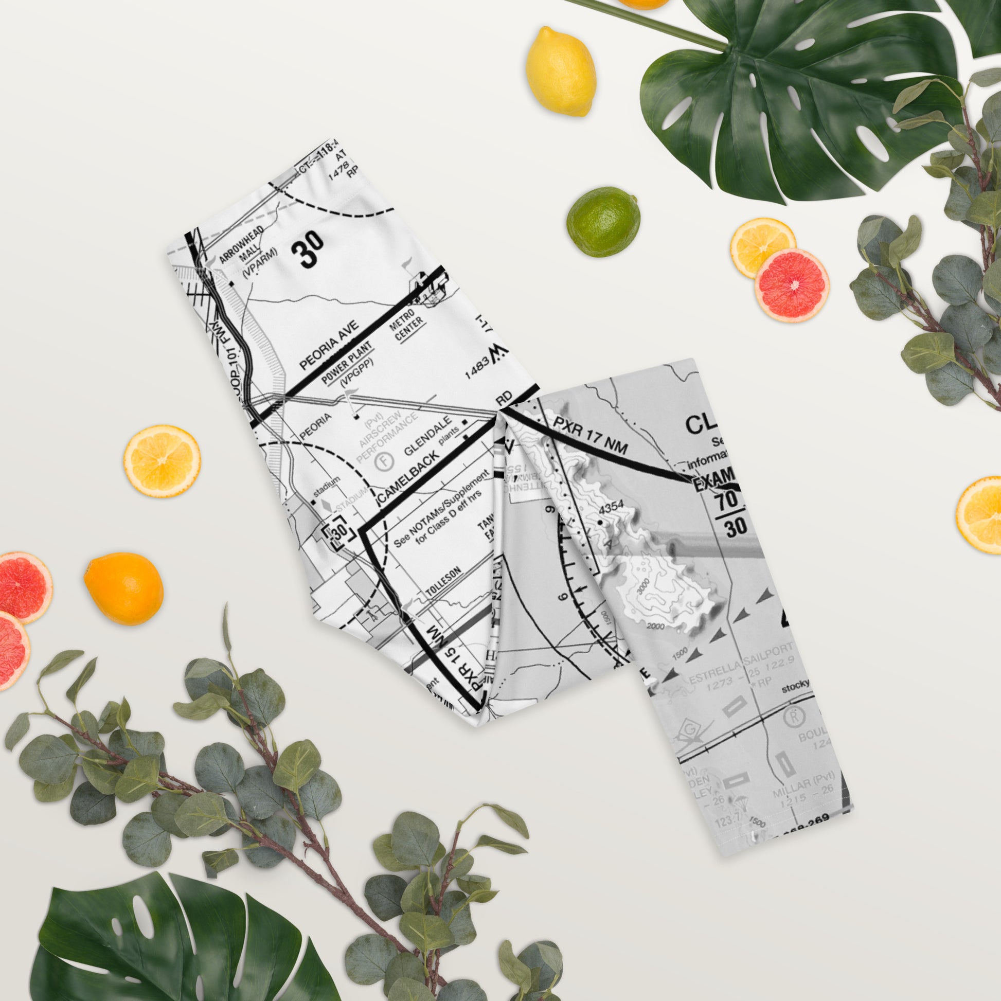 Phoenix TAC Chart Leggings - black and white
