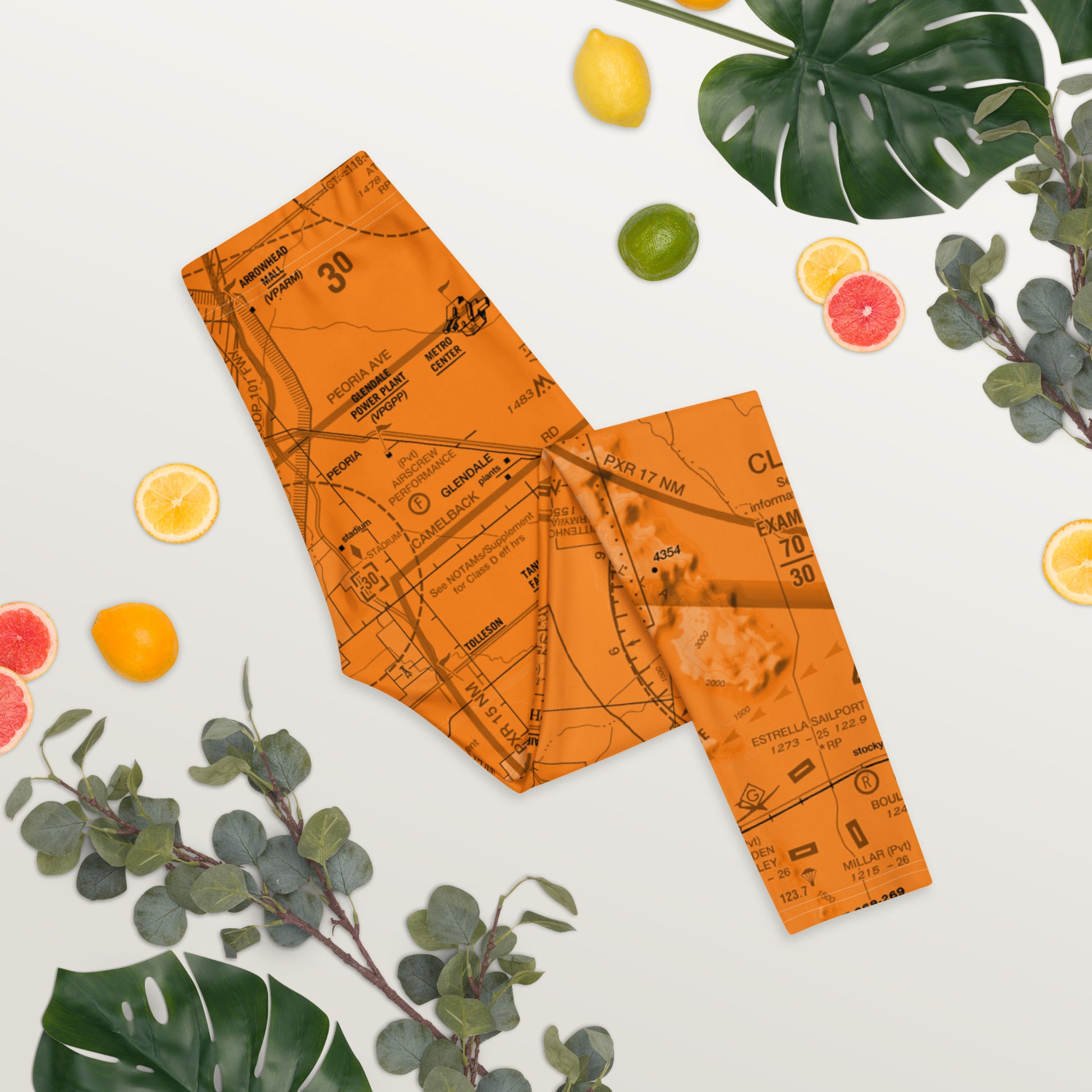 Phoenix TAC Chart Leggings - orange