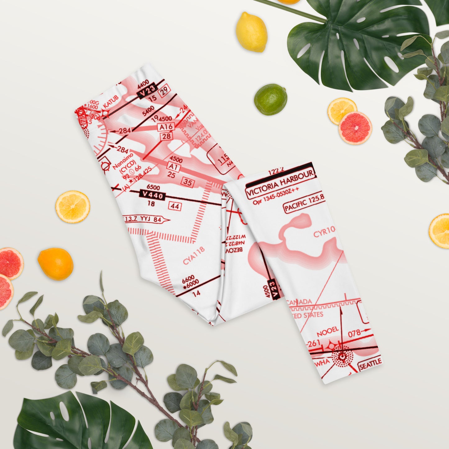Enroute Low Altitude (ELUS1) Chart Leggings - red