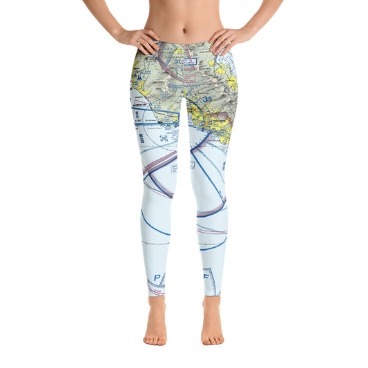 Honolulu Airport Sectional Chart Leggings