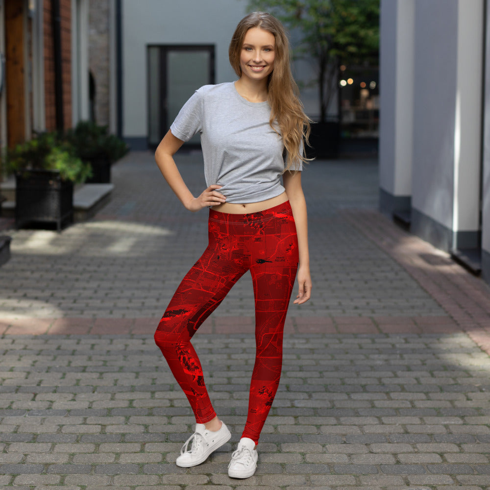 Phoenix TAC Chart Leggings - red