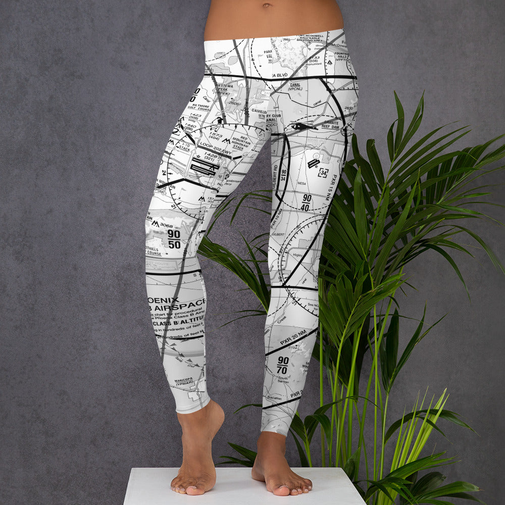 Phoenix TAC Chart Leggings - black and white