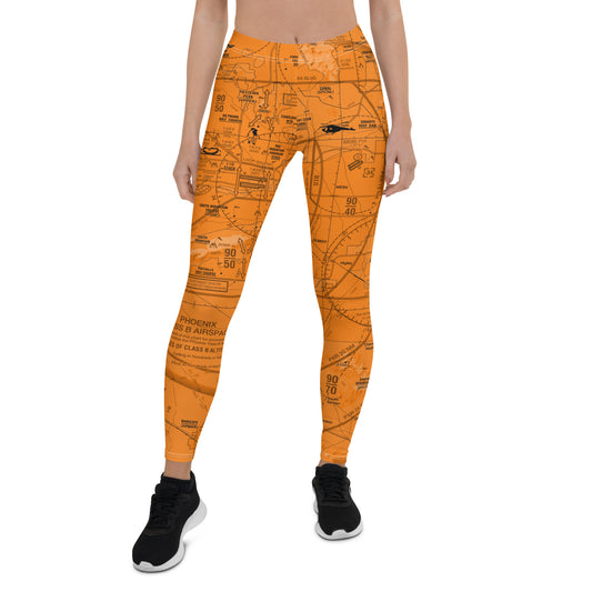 Phoenix TAC Chart Leggings - orange