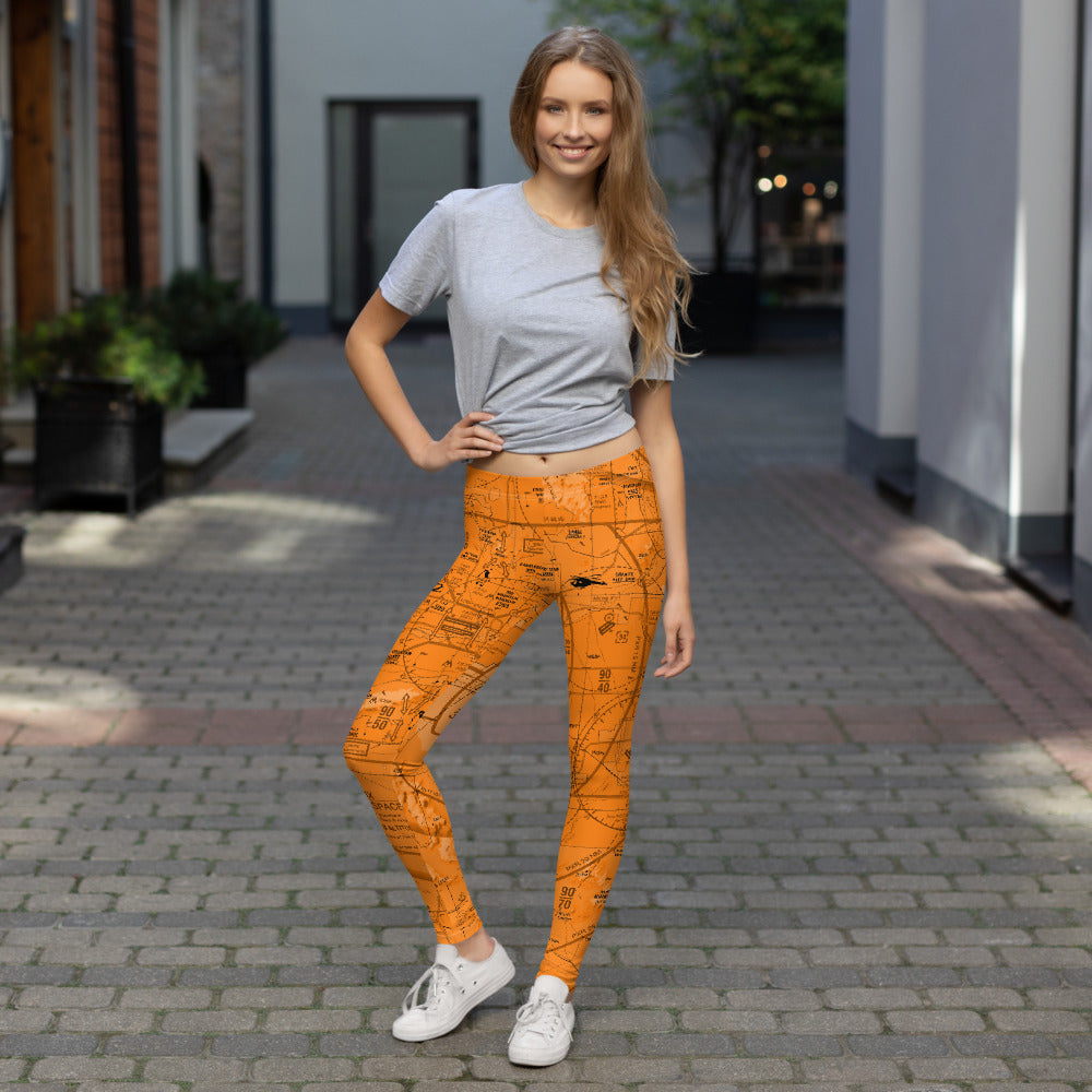 Phoenix TAC Chart Leggings - orange