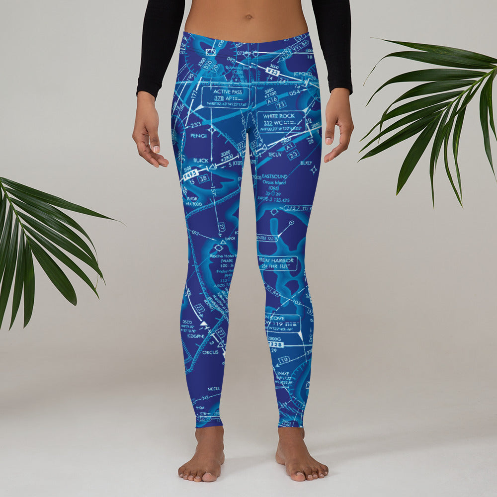 Enroute Low Altitude (ELUS1) Chart leggings (blue)