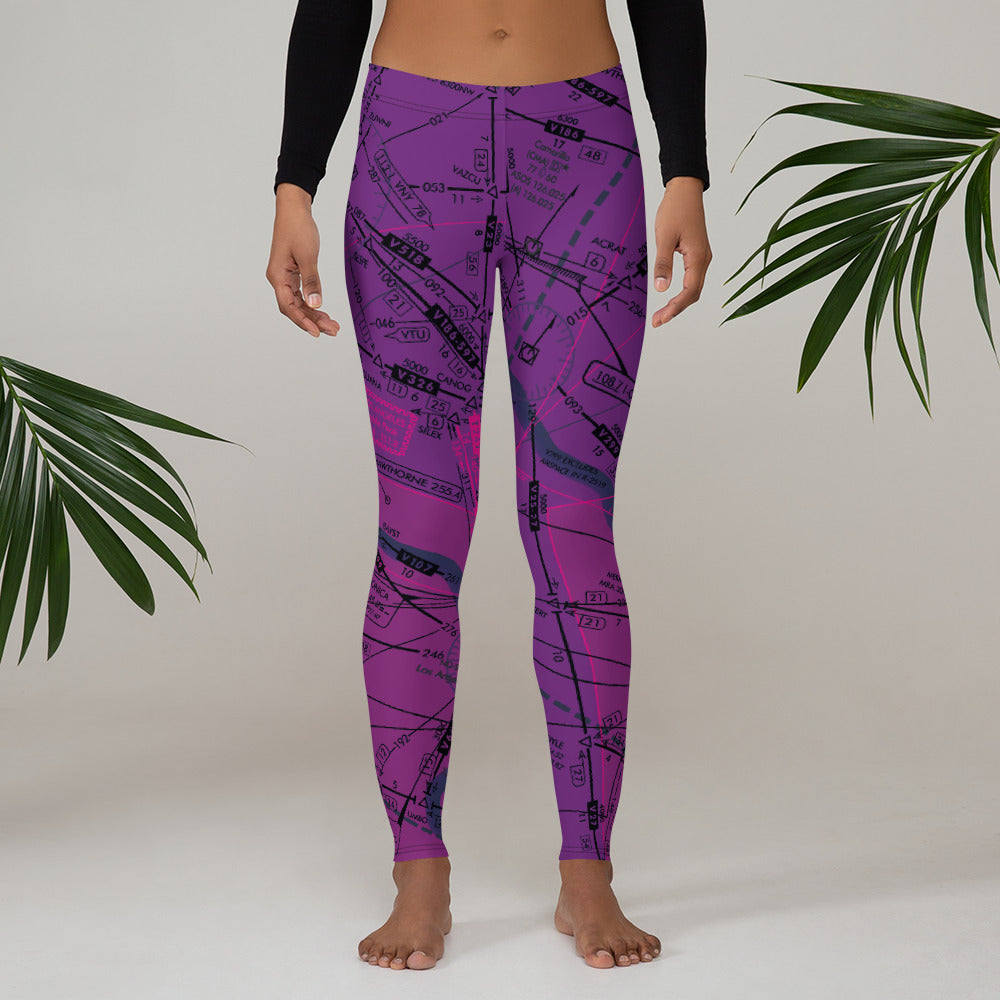 Enroute Low Altitude (ELUS3) Chart leggings (purple)