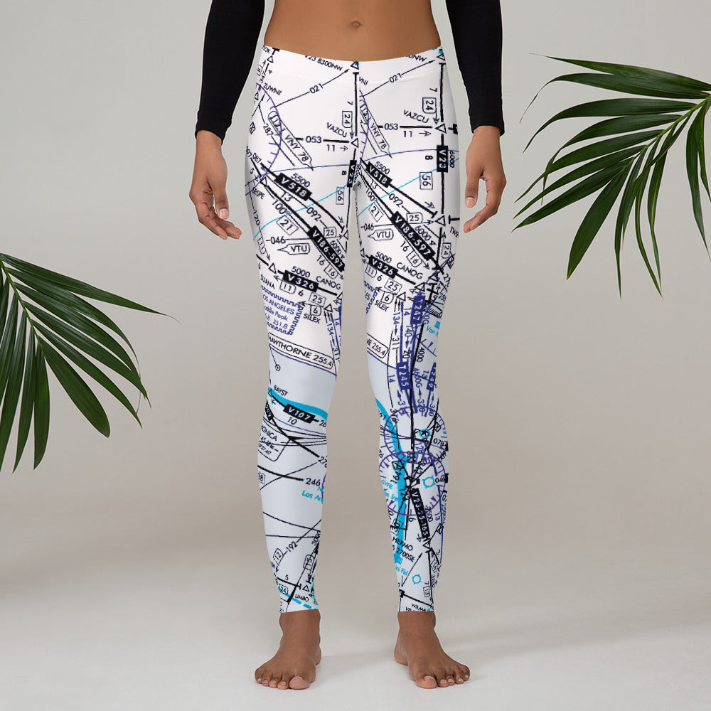 Enroute Low Altitude (ELUS3) Chart leggings (white)