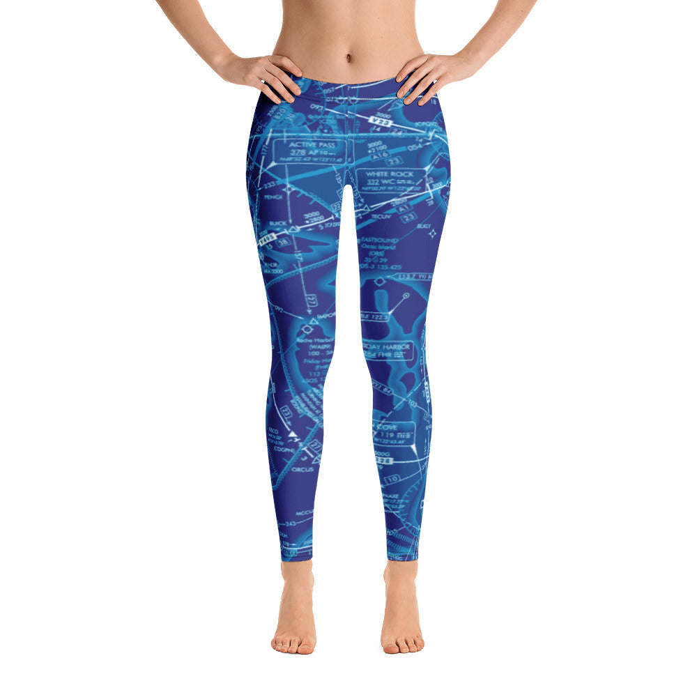Enroute Low Altitude (ELUS1) Chart leggings (blue)