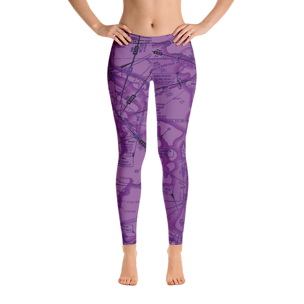Enroute Low Altitude (ELUS1) Chart leggings (purple)
