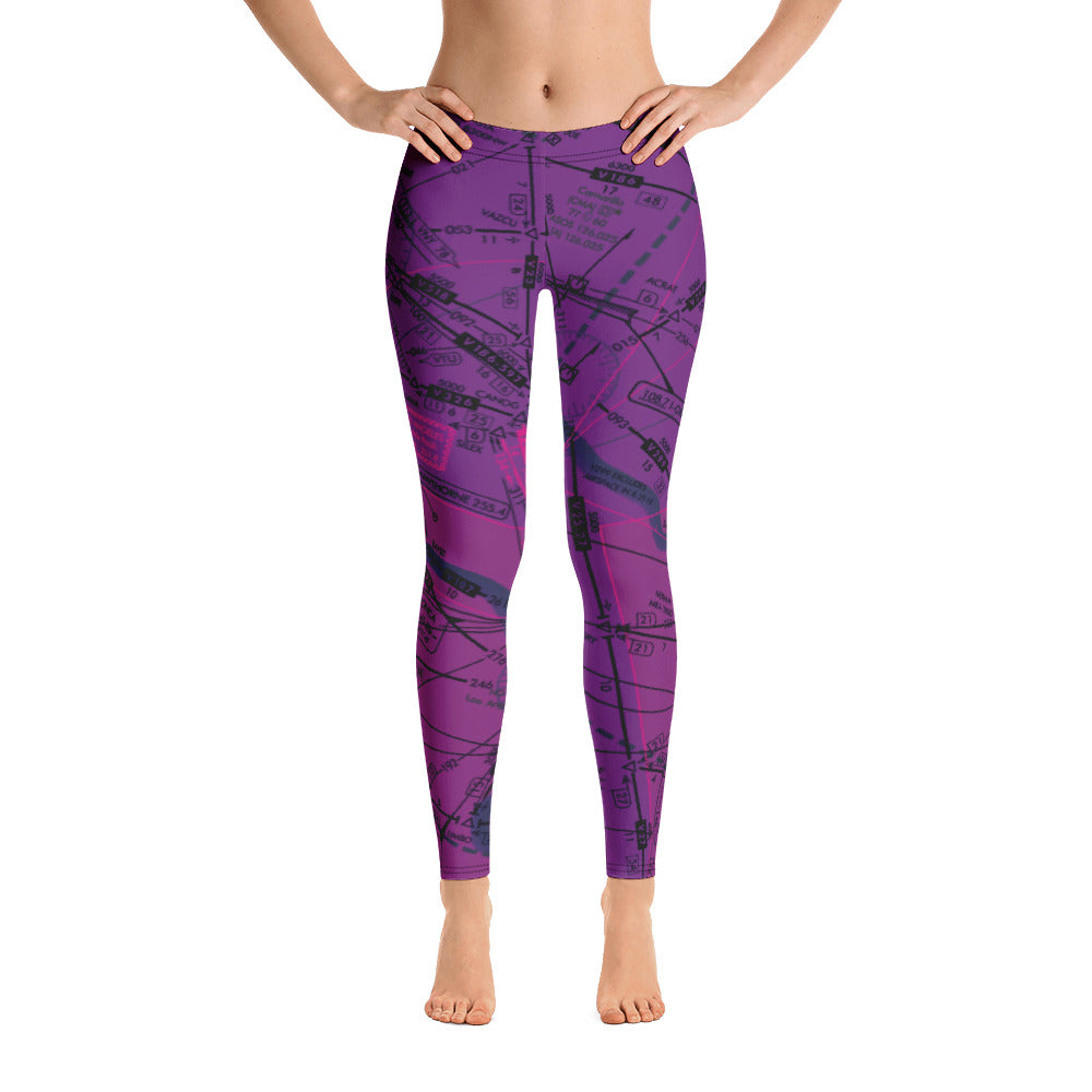 Enroute Low Altitude (ELUS3) Chart leggings (purple)