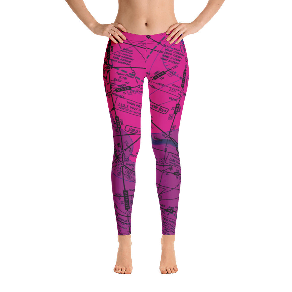 Enroute Low Altitude (ELUS3) Chart leggings (pink)