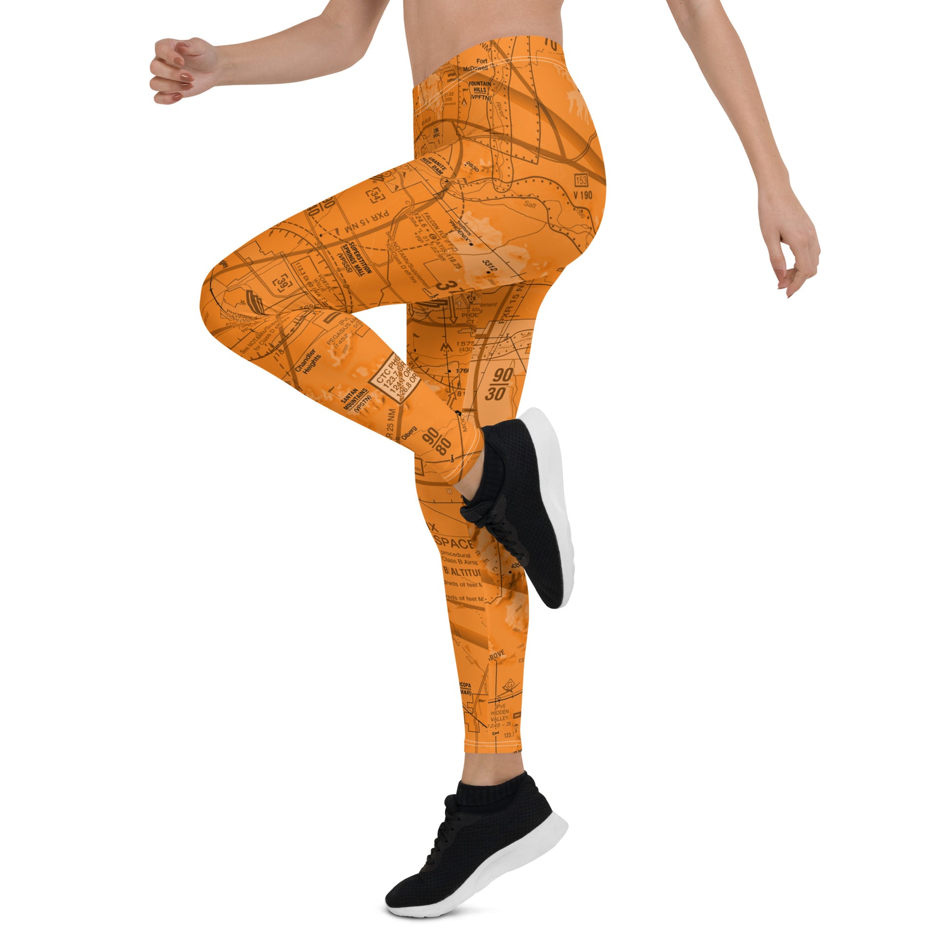 Phoenix TAC Chart Leggings - orange