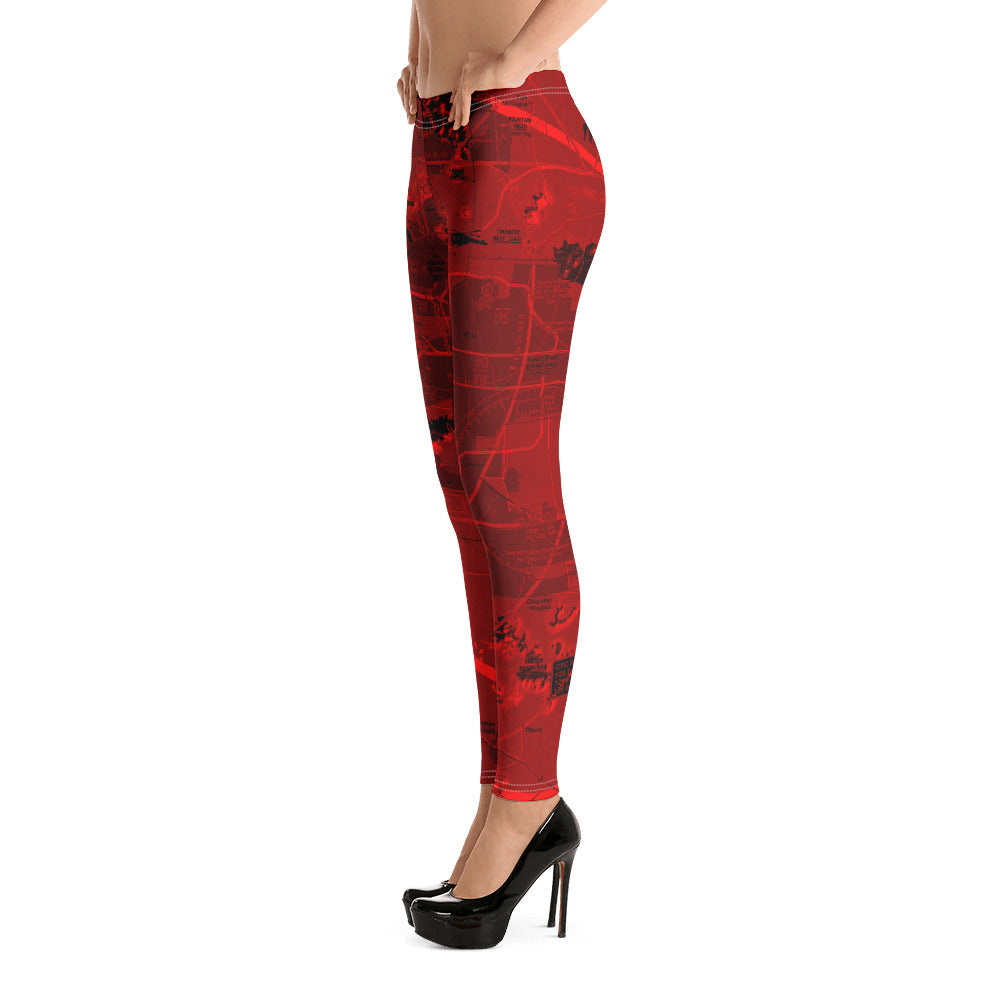 Phoenix TAC Chart Leggings - red