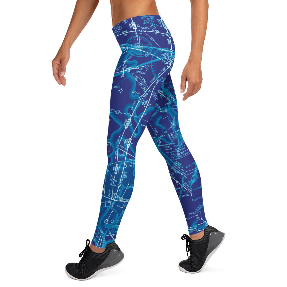 Enroute Low Altitude (ELUS1) Chart leggings (blue)
