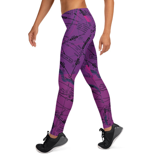 Enroute Low Altitude (ELUS3) Chart leggings (purple)