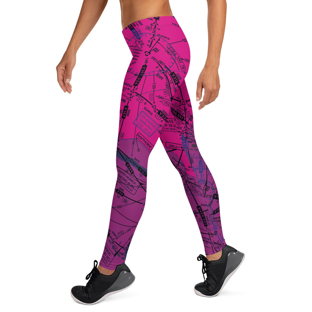 Enroute Low Altitude (ELUS3) Chart leggings (pink)