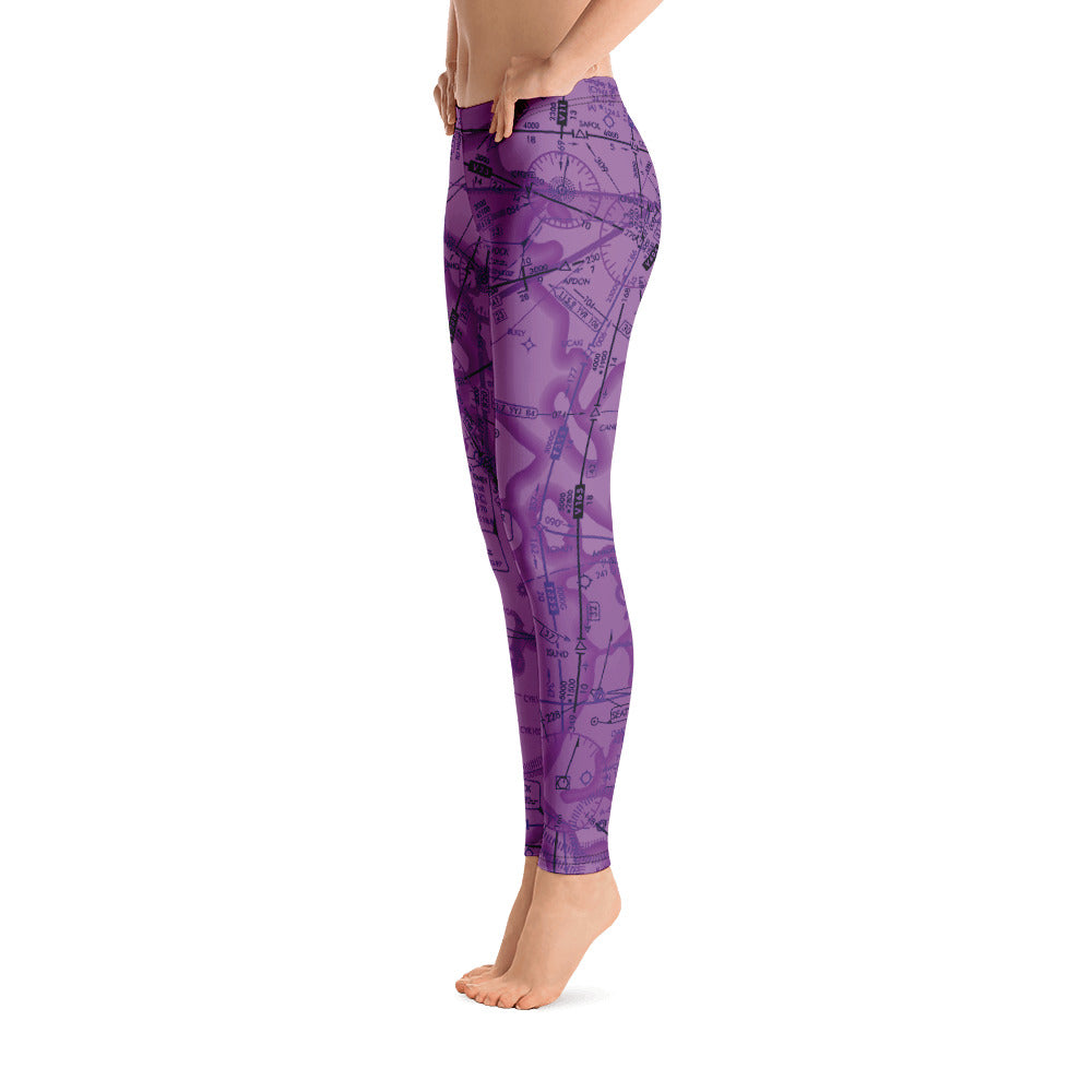 Enroute Low Altitude (ELUS1) Chart leggings (purple)