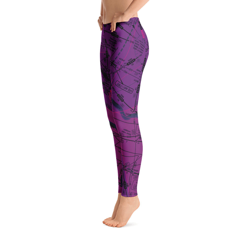 Enroute Low Altitude (ELUS3) Chart leggings (purple)