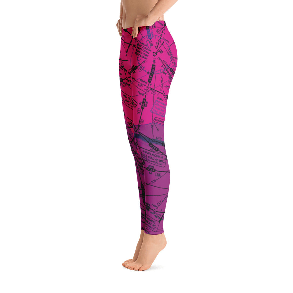 Enroute Low Altitude (ELUS3) Chart leggings (pink)