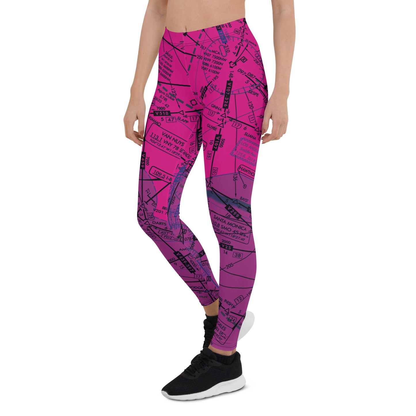 Enroute Low Altitude (ELUS3) Chart leggings (pink)