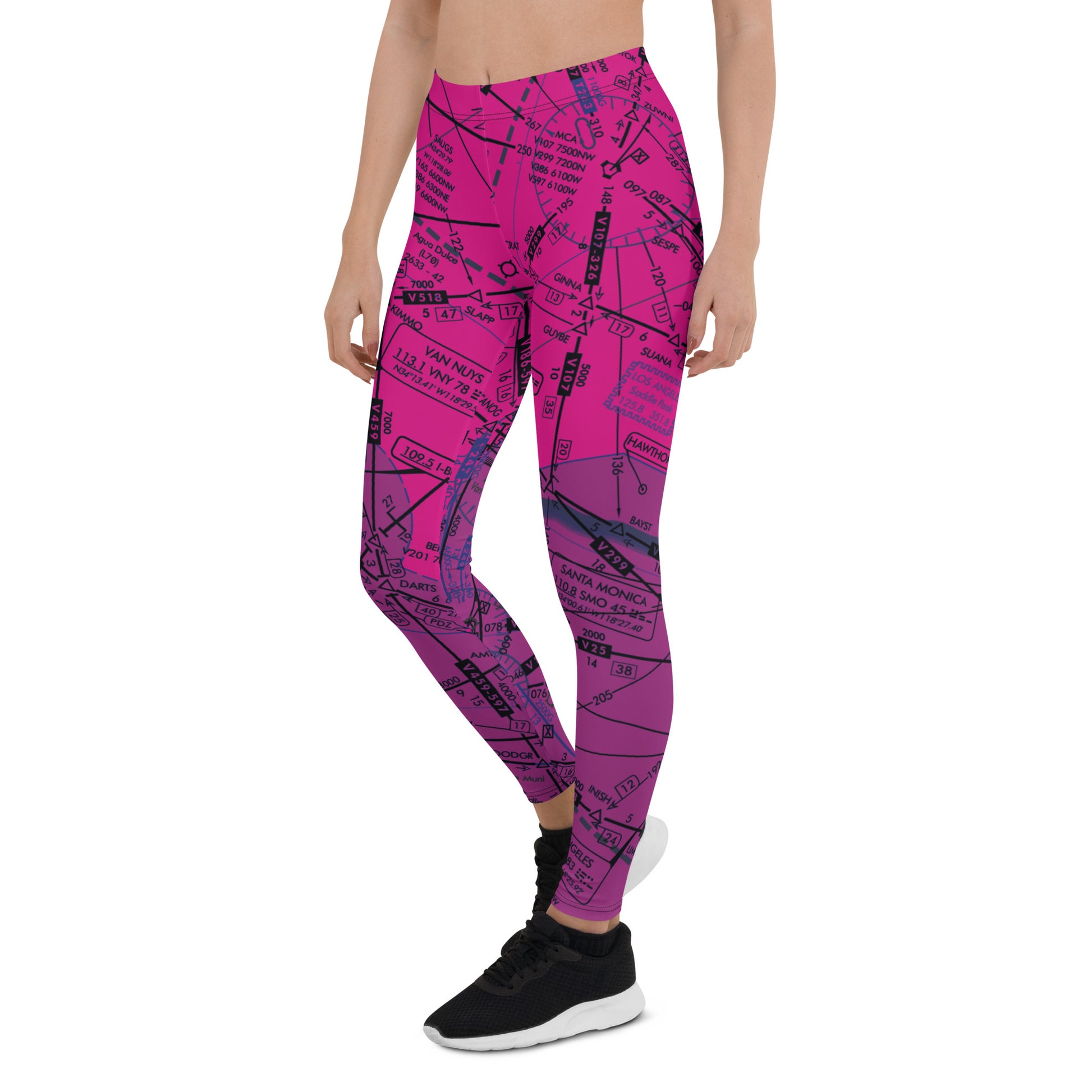 Enroute Low Altitude (ELUS3) Chart leggings (pink)