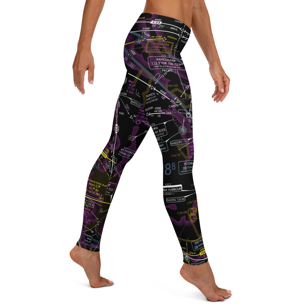 Enroute Low Altitude (ELUS1) Chart Leggings - invert