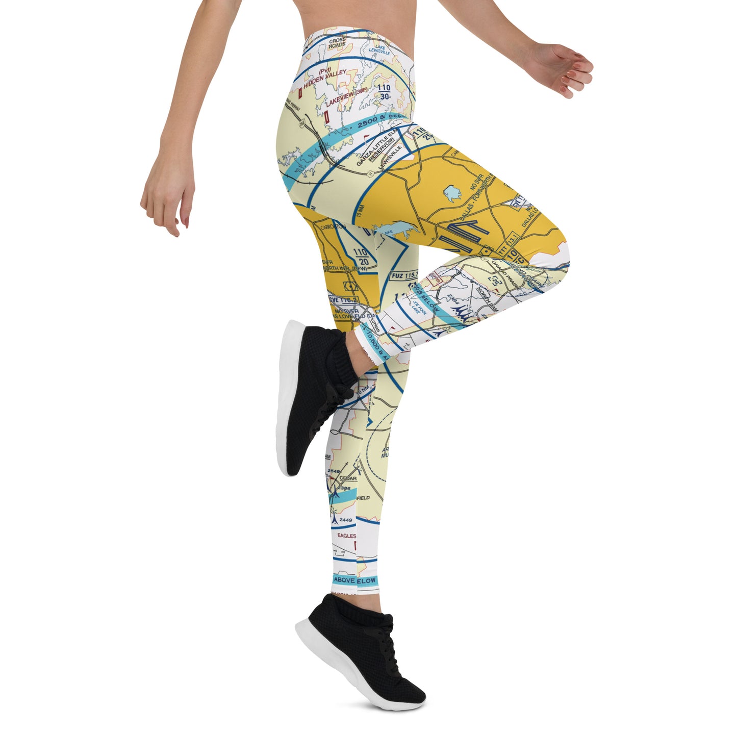 Dallas - Ft. Worth Flyway Chart leggings