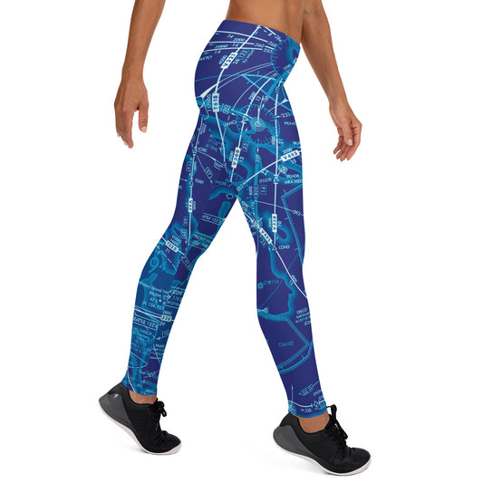 Enroute Low Altitude (ELUS1) Chart leggings (blue)