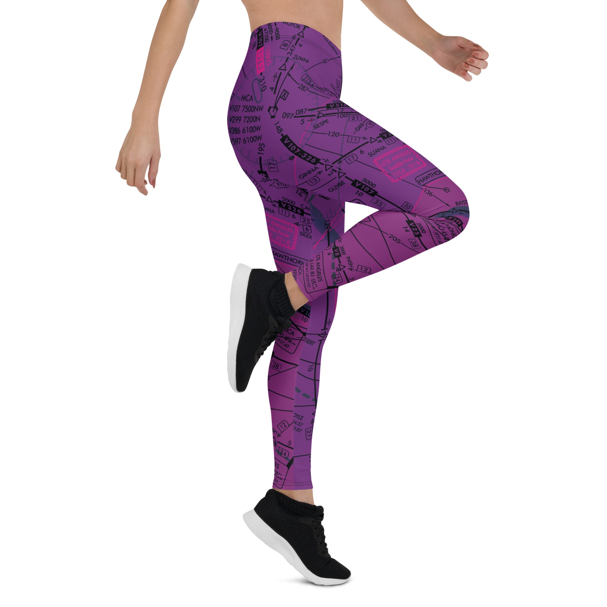 Enroute Low Altitude (ELUS3) Chart leggings (purple)