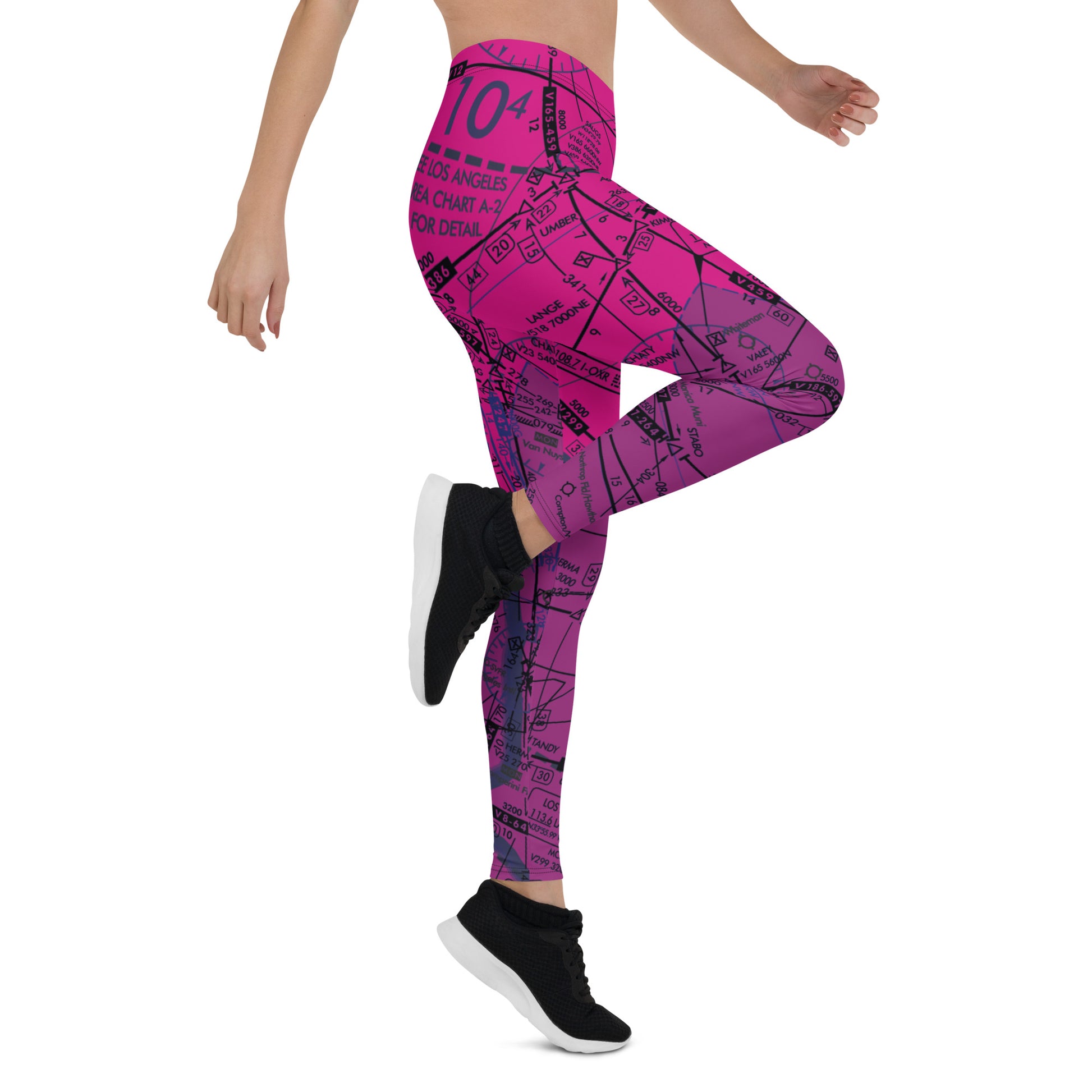 Enroute Low Altitude (ELUS3) Chart leggings (pink)