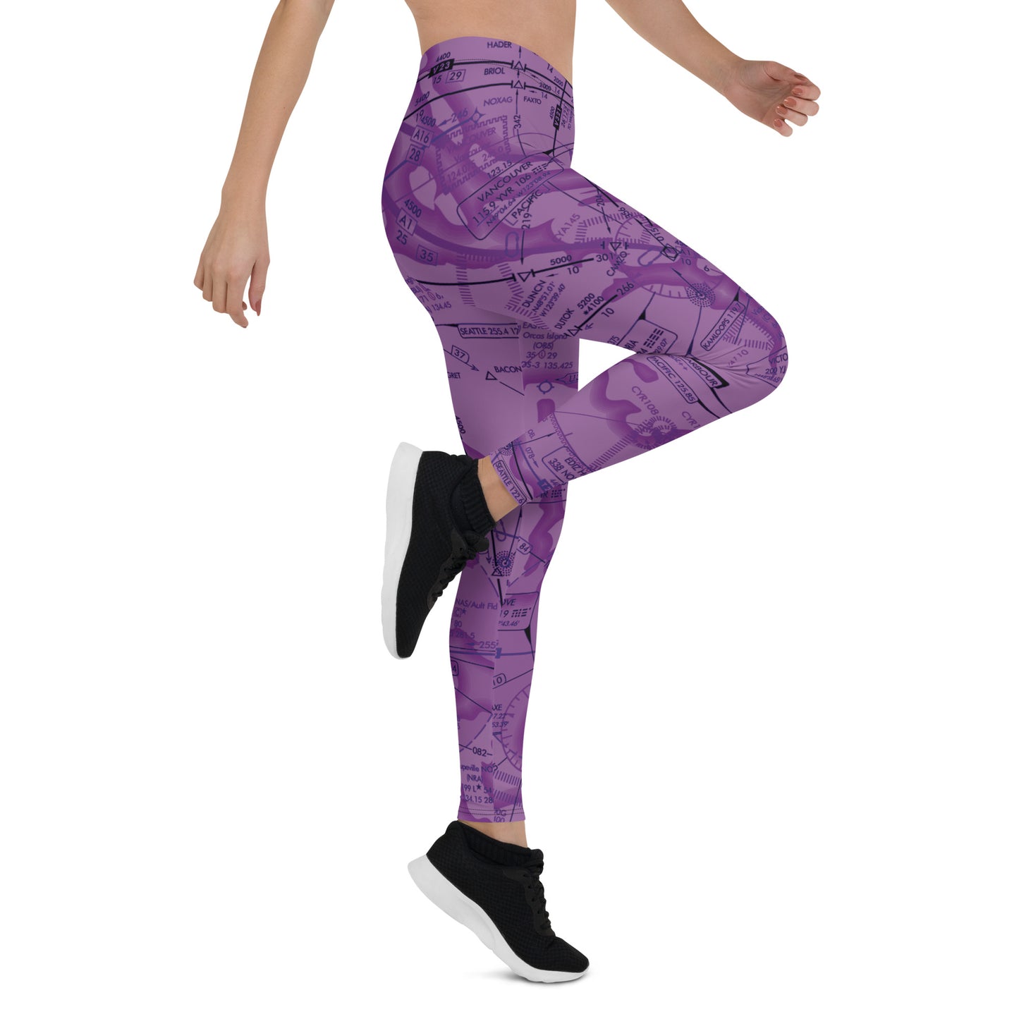 Enroute Low Altitude (ELUS1) Chart leggings (purple)