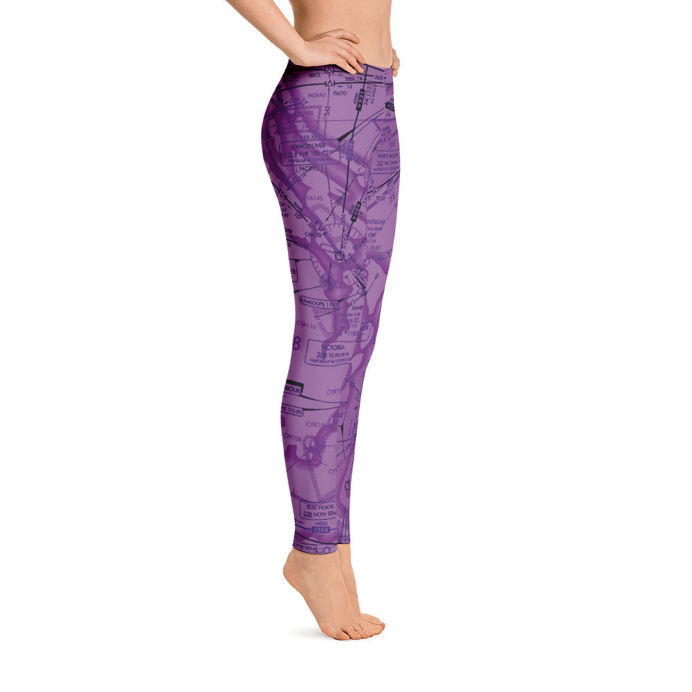 Enroute Low Altitude (ELUS1) Chart leggings (purple)