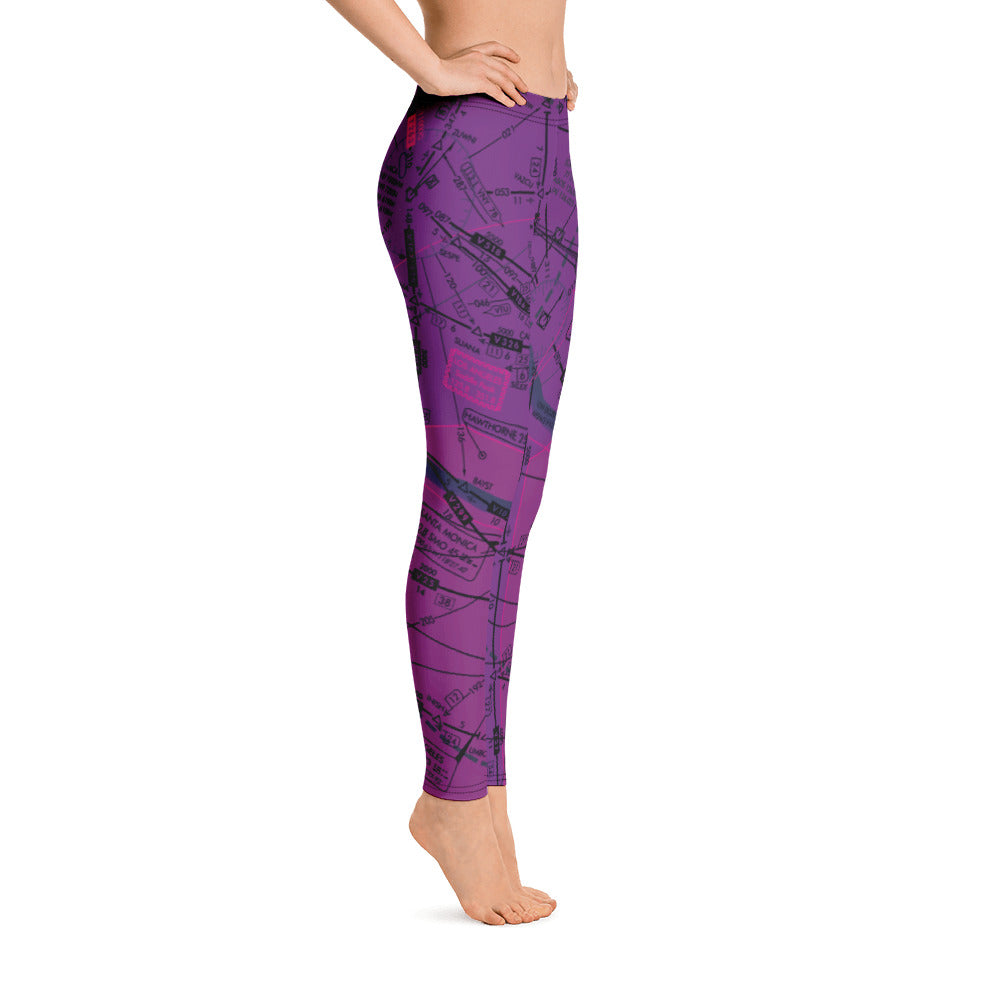 Enroute Low Altitude (ELUS3) Chart leggings (purple)