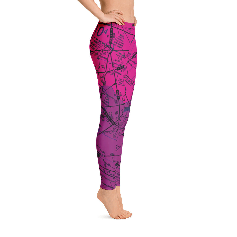 Enroute Low Altitude (ELUS3) Chart leggings (pink)