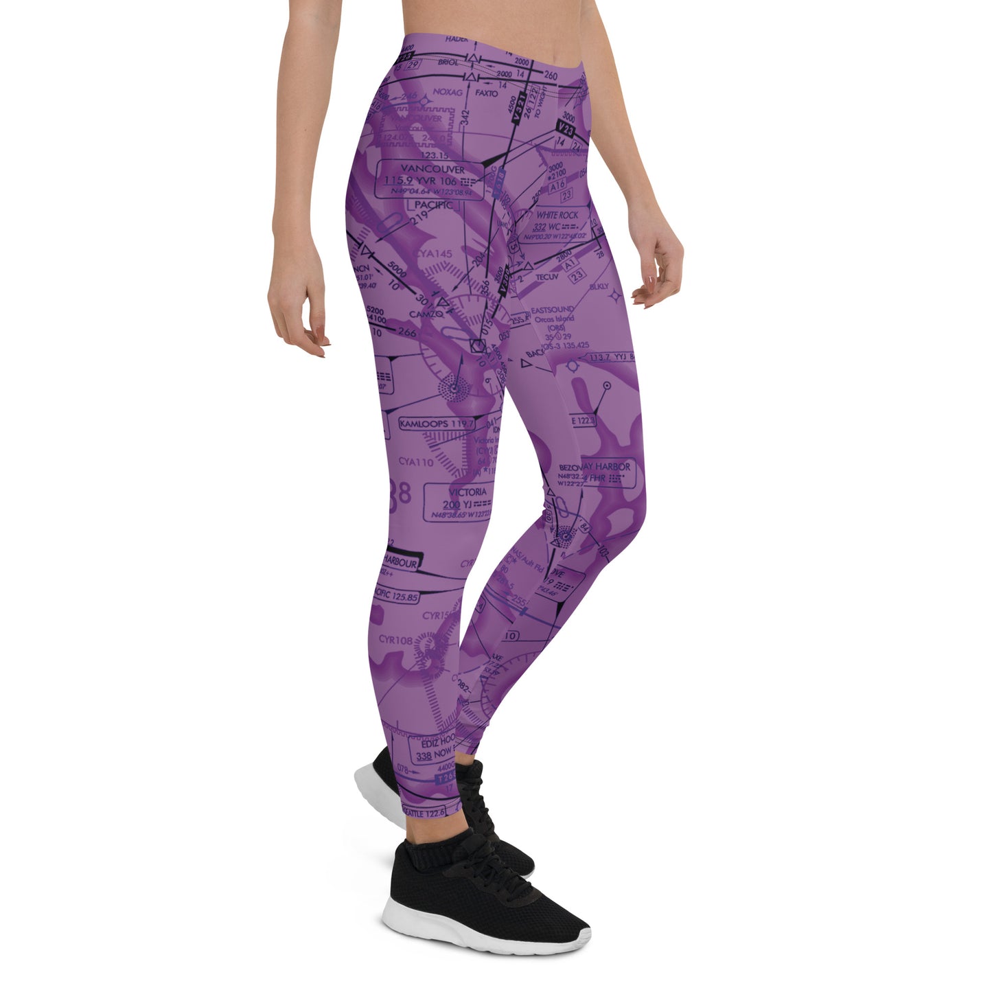 Enroute Low Altitude (ELUS1) Chart leggings (purple)