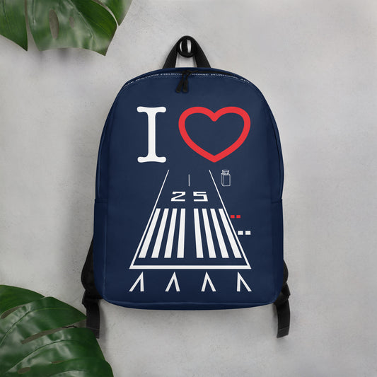 Hawthorne Airport Runway 25 - navy minimalist backpack